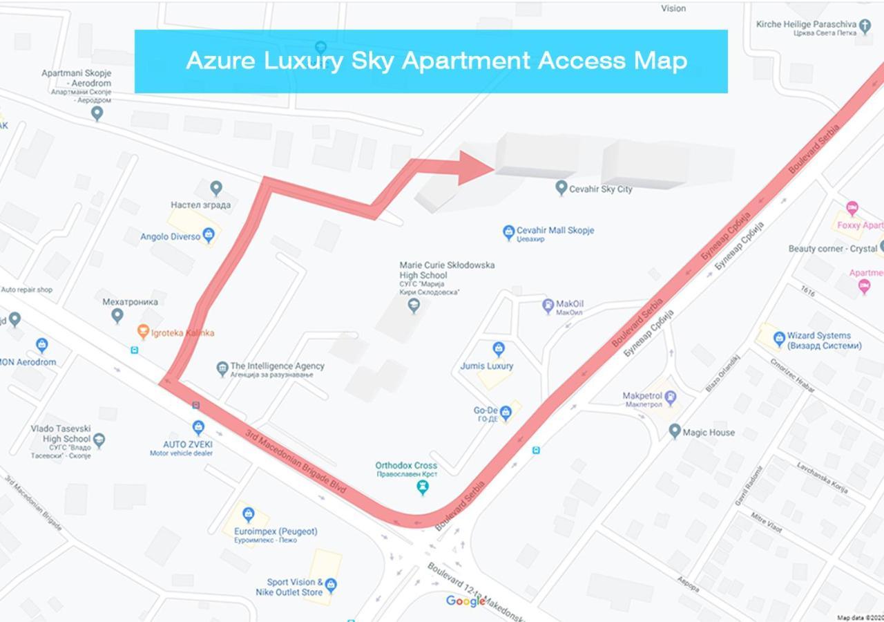 Azure Luxury Sky Apartment Skopje Zewnętrze zdjęcie